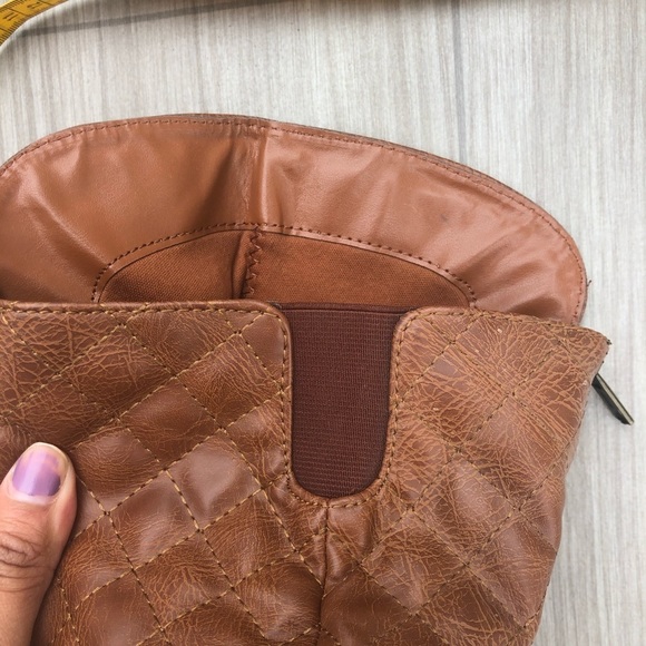 Quilted Knee Boots in Cognac Size 11 - Picture 10 of 10